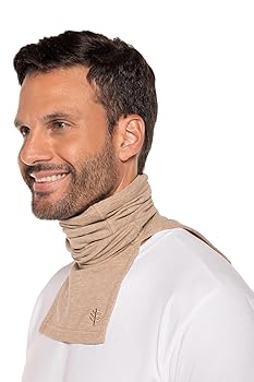 白のみGRANCY Collar Neck Warmer Key West Sun Neck Gaiter | White UPF 50+